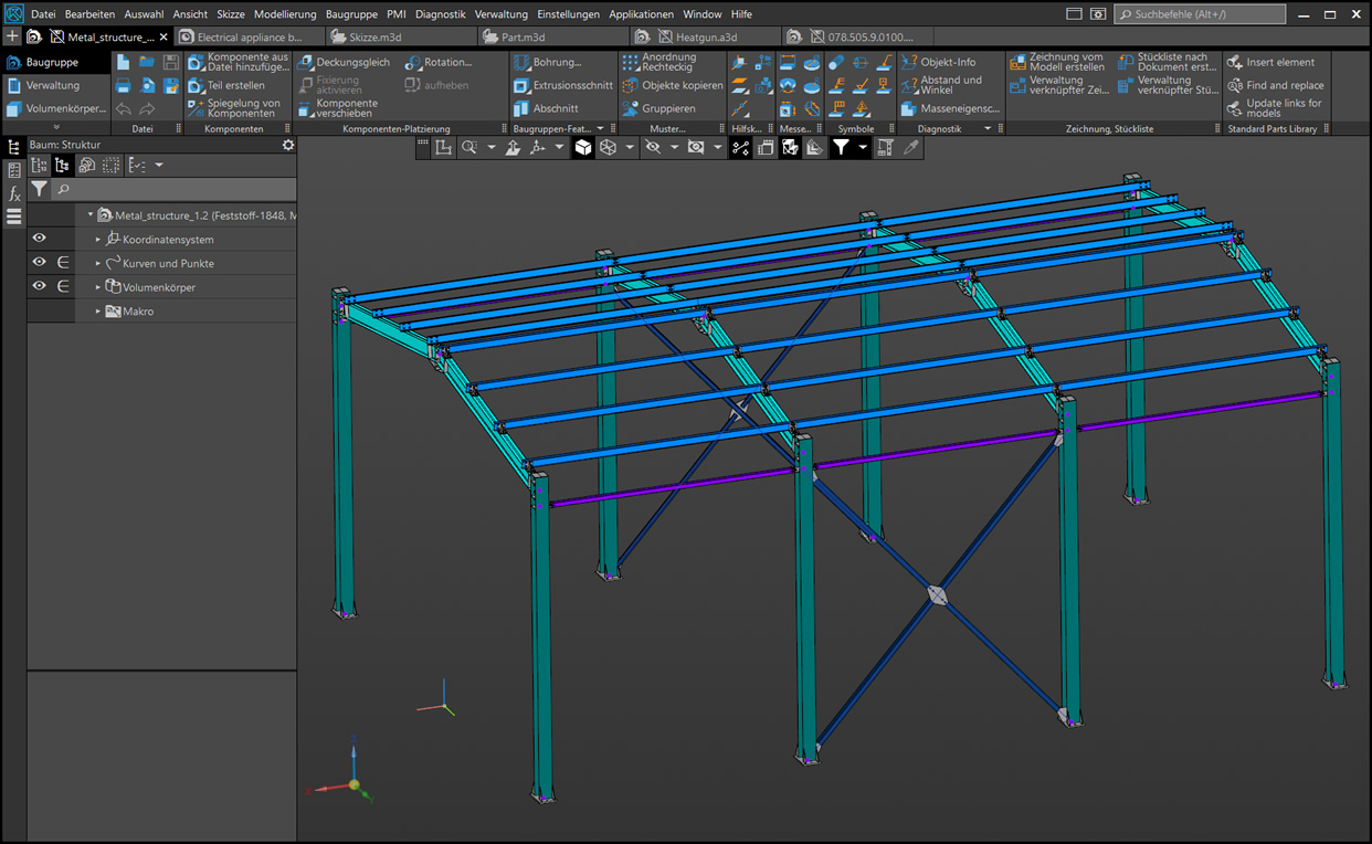 Stahlbau und Metallbau voll integriert und parametrisch in Kompas-3D Stahlbau und Metallbau voll integriert und parametrisch in Kompas-3D